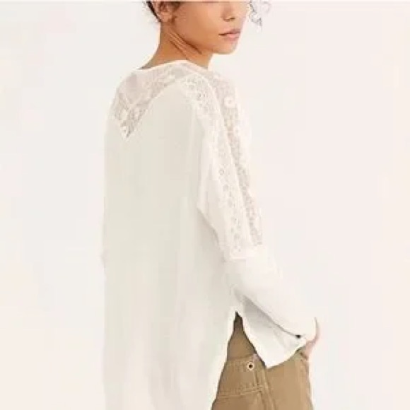 NWOT Free People Lola Lace long sleeve top. - Picture 3 of 4